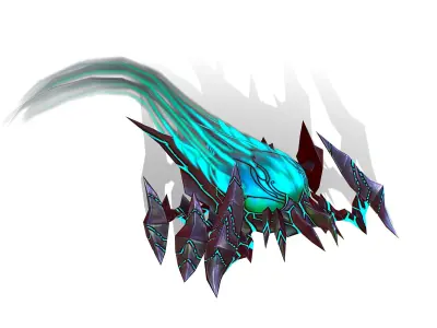 animated mystical neon beetle Low-poly 3D model