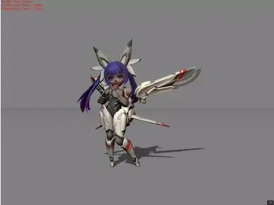 Nana Mecha Baby Low-poly 3D model