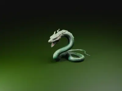 Mythical serpant Free 3D model