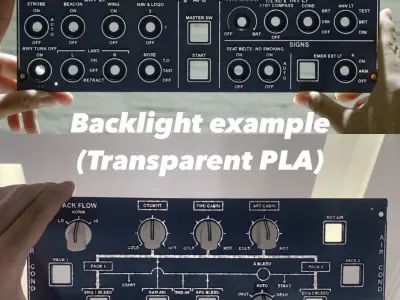 BOEING 737 OVERHEAD - ELECTRICAL PANEL 3D print model