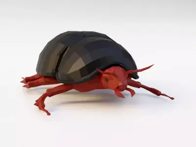 Beetle 3d model Low-poly 3D model
