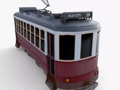 Historic tram V6 3D model