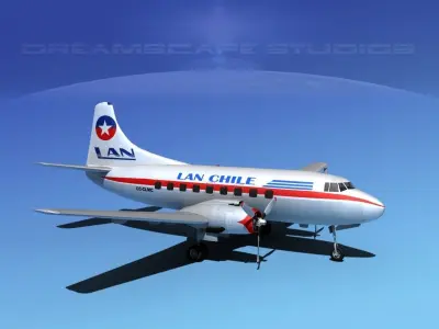 Martin 202 Lan Chile  3D model