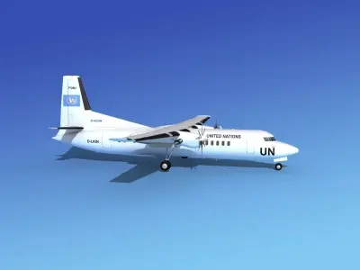 Fokker 50 UN 3D model