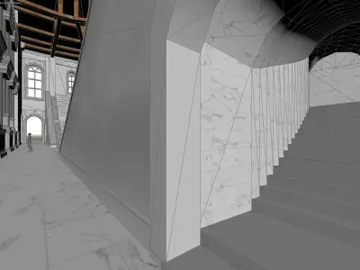 classical roman theater 3D model Low-poly 3D model