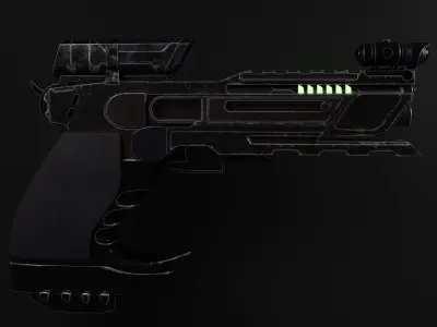 Scorpion Custom Sci-fi Gun Design Low-poly 3D model