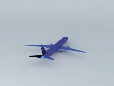 AirAtlanticOcean Boeing 777 300ER with interior Free 3D model