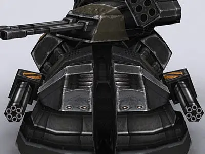 3DRT - Sci-Fi Hover Tank1 Low-poly 3D model