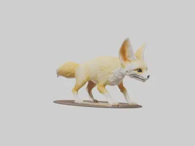 Fennec Fox digging model 3D model