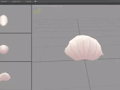 Cartoon silkworm pupa Low-poly 3D model