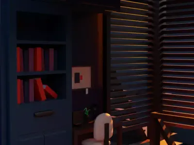 Duplex Apartment Low-poly 3D model