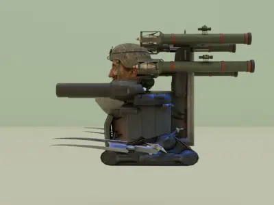 rocket laser claw skibidi toilet 3D model purchase