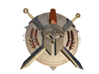 Spartan Shield 3D model 3D model