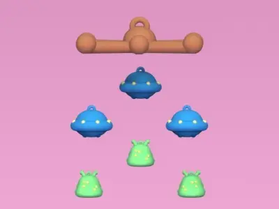 Alien Mobile 3D print model