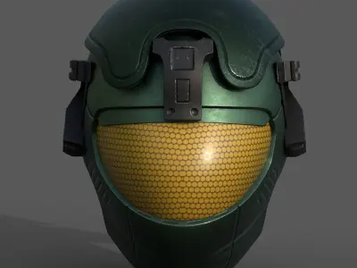 Helmet scifi military futuristic technology cyborg artfiction  Low-poly 3D model