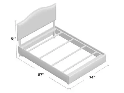 Brighton Upholstered Bed Free 3D model