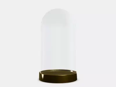 BEGAVNING Glass dome with base 3D model