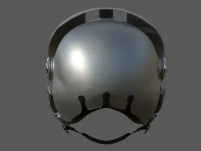 MSA Gallet LA100 Jet Pilot Flight Helmet 3D model