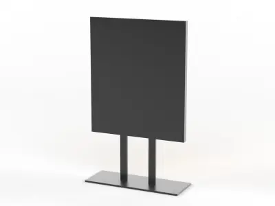 Billboard tall metal shelf 3D model