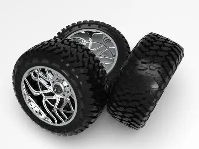 TIS 544C Chrome Wheel 3D model