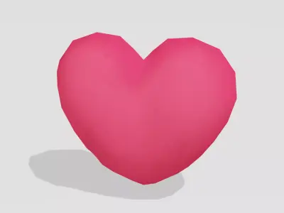 Heart Simple - Hand Painted Free 3D model
