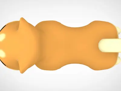 Shiba Inu Puppy Low-poly 3D model