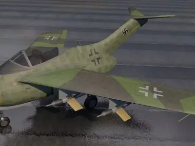 Focke-Wulf Ta-183N Huckebein 3D model