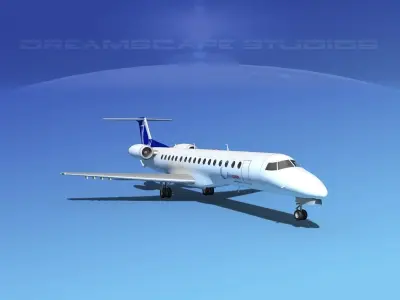 Embraer ERJ-145 Finncomm Airlines 3D model