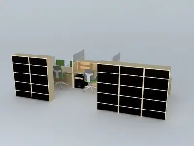 Office furniture 3D model shop