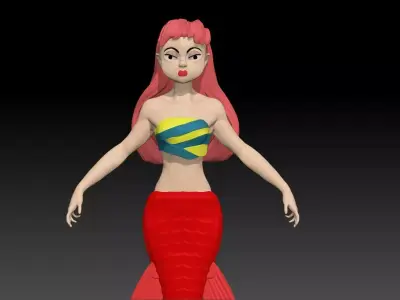 Mermaid Character - Updated Version 3D model