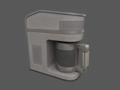 Simple Stylized Dusty Coffee Machine - 4 color schemes Low-poly 3D model