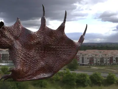 Ancient Jurassic Dragon Wings 3 3D model