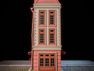 LOWPOLY CITY BUILDING STYLIZE 2 Low-poly 3D model