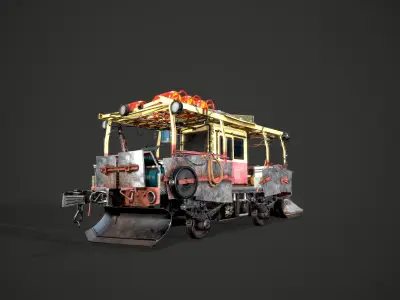 RAILCAR Low-poly 3D model
