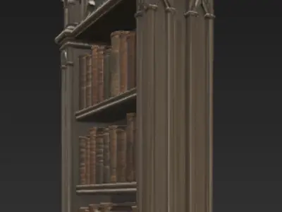Gothic Furniture Pack Medieval Style 3D Assets Free low-poly 3D model