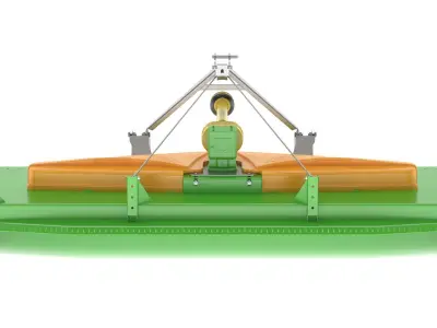 Joskin TR Topper TR270C3 Triple-Rotor Rotary Mower 3D model