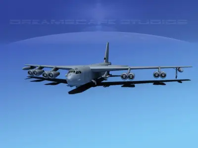 Boeing B-52H Stratofortress V03 3D model