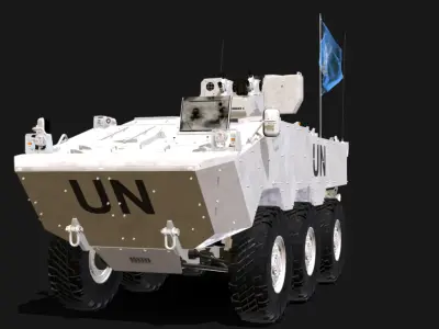 IVECO GUARANI 6X6 UN Low-poly 3D model