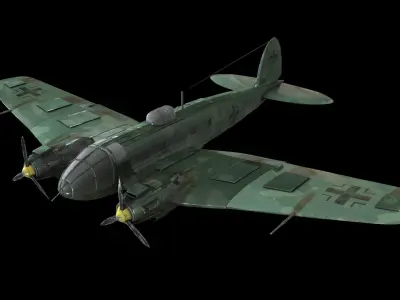 German Heinkel He 111 Bomber 3D model