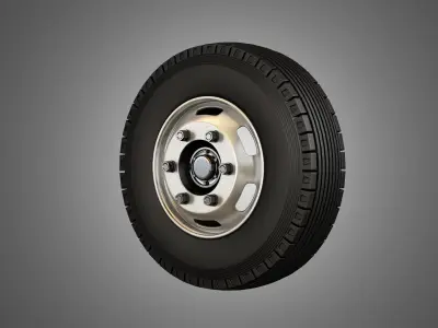 Medium Duty Trucks Tires and Rims 3D model