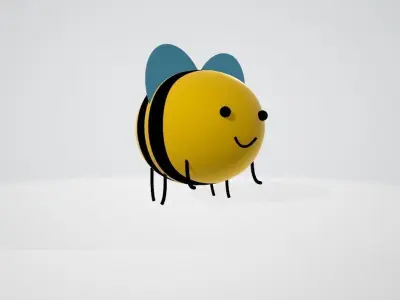 Adventure Time Bee Low-poly 3D model
