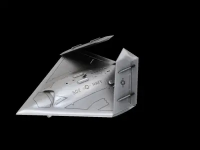 X-47B US Navy Stealth Drone Fighter Low-poly 3D model