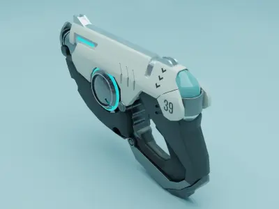 Tracer Gun Concept 3D model