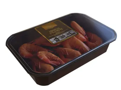 Frozen prawns and shrimps Frozen King Prawns 3D model