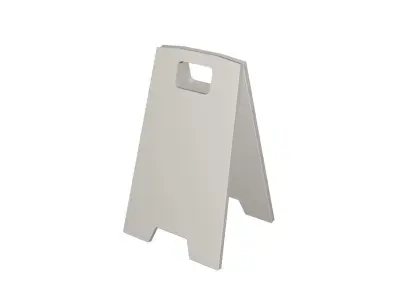 Industrial sign Low-poly 3D model