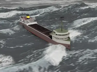 Edmund Fitzgerald Freighter 3D model
