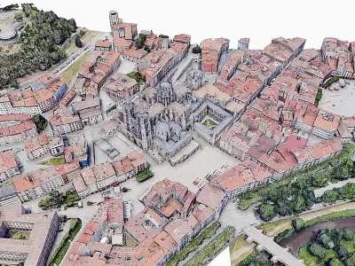 Cathedral of Burgos Low-poly 3D model