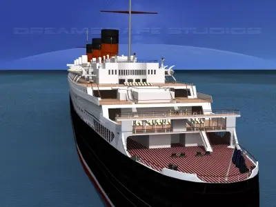 RMS Queen Mary 1 3D model