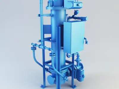 T Type NA pump Low-poly 3D model