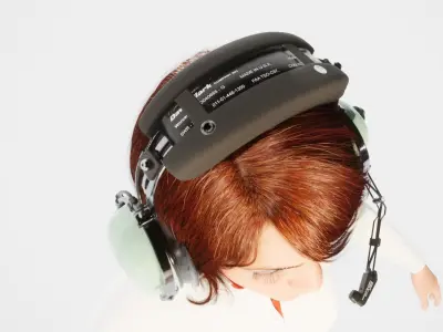 David Clark H10-36 Pilots headset  Low-poly 3D model